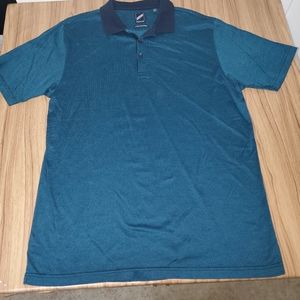 Daniel Hechter Men's Large Navy Blue  Patterned  Polo Shirt Double Mercerized